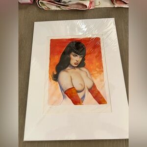 Bettie Page Olivia Pin Up Print